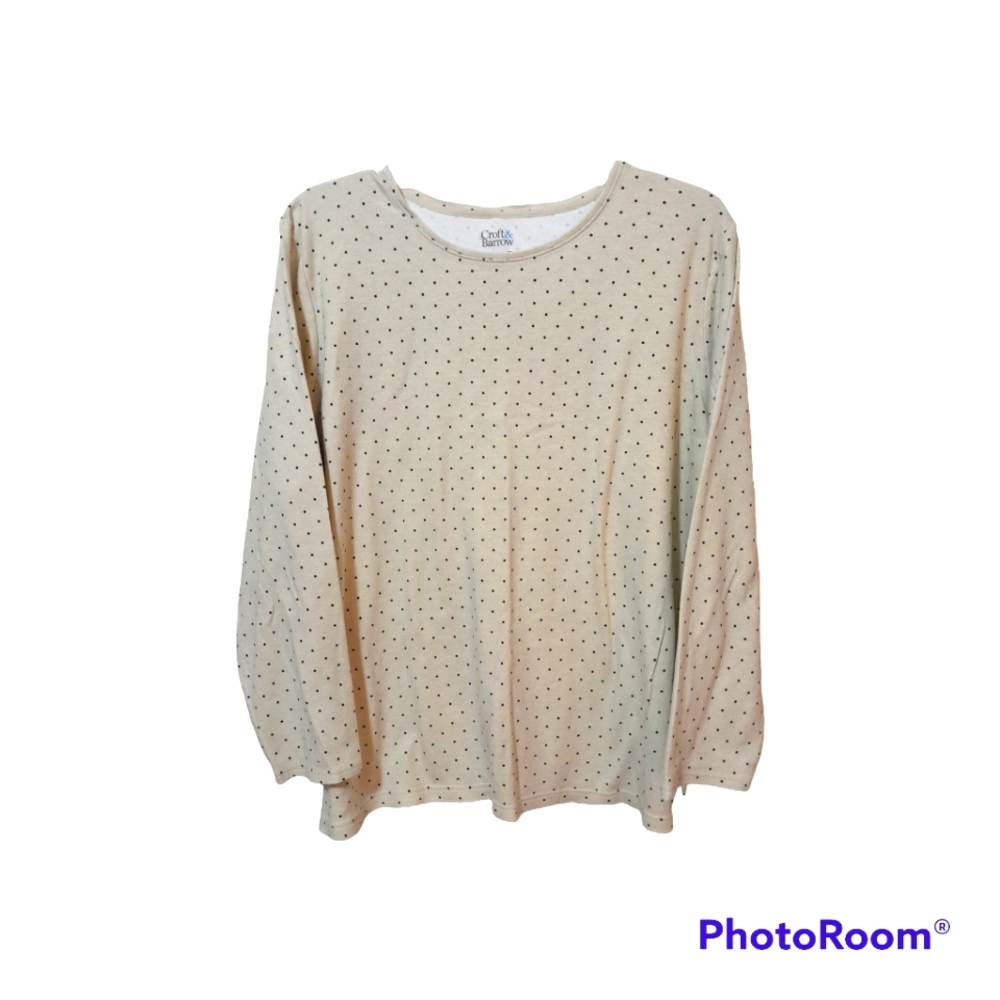 ⭐️Host Pick⭐️ Croft & Barrow Classic Tee, Polka Dots, 3X